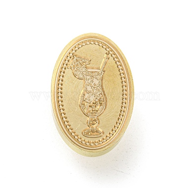 Tête de tampon en laiton pour sceau de cire doré(AJEW-G056-03D)-2