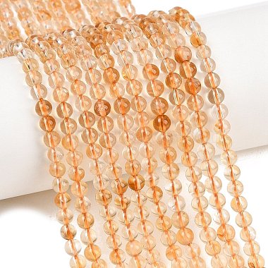 Natural Citrine(Heated) Beads Strands(G-L659-A01-4mm)-1