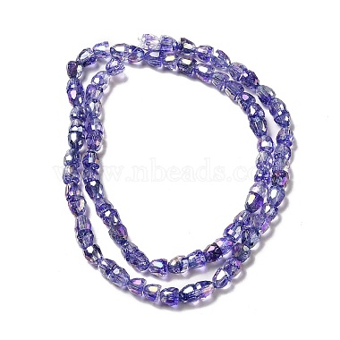 Electroplate Transparent Glass Beads Strand(GLAA-G088-05E)-2