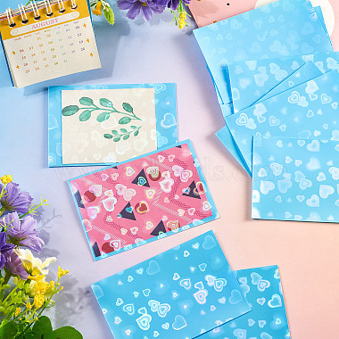 50Pcs PP Heart Pattern Laser Card Film(AJEW-TADJ0001-27D)-5