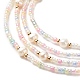 Многослойное женское ожерелье из натурального жемчуга и стеклянных бусин с веревочным узлом(NJEW-JN03908-03)-4