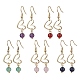 Natural Mixed Gemstone Dangle Earrings(EJEW-JE05658)-1