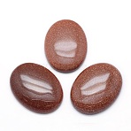 Synthetic Goldstone Cabochons, Oval, 40x30x7.5~8mm(X-G-P393-I03)
