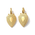 304 Stainless Steel Pendants, Teardrop Charm, Real 18K Gold Plated, 18x9x6mm, Hole: 2.8mm(X-STAS-I203-13G)