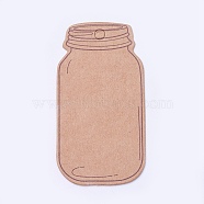 Kraft Paper Price Tags, Bottle, BurlyWood, 6.5x3.5x0.05cm, Hole: 0.4cm(DIY-WH0143-40)