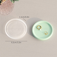 DIY Food Grade Silicone Coaster Molds, Decoration Making, Resin Casting Molds, For UV Resin, Epoxy Resin Jewelry Making, Round, 82x11mm(PW-WG92020-07)