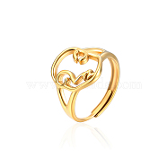 Elegant Stainless Steel Hollow Open Ring for Women Daily Wear(UU6227-1)
