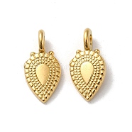 304 Stainless Steel Pendants, Teardrop Charm, Real 18K Gold Plated, 18x9x6mm, Hole: 2.8mm(X-STAS-I203-13G)