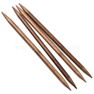 Bamboo Double Pointed Knitting Needles(DPNS), Peru, 250x10mm, 4pcs/bag(TOOL-R047-10mm-03)