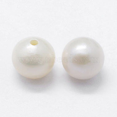 5mm FloralWhite Round Pearl Beads