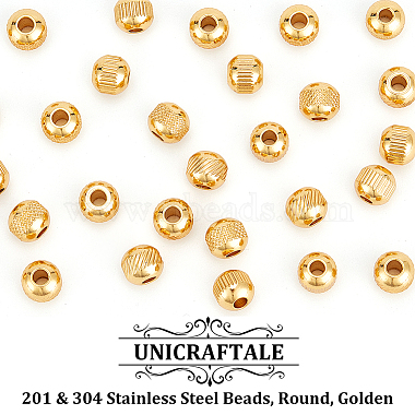 30Pcs 3 Style 201 & 304 Stainless Steel Beads(STAS-UN0051-16)-5