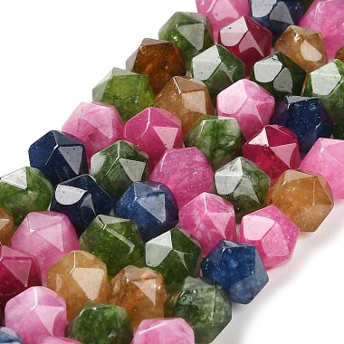 Polygon White Jade Beads