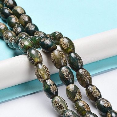 Tibetan Style dZi Beads Strands(TDZI-E005-01S)-2