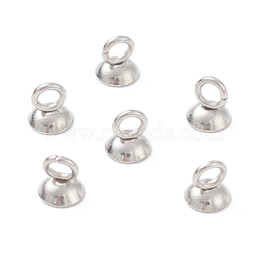 Stainless Steel Color Stainless Steel Bead Cap Bails