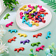 35pcs 7 couleurs perles turquoise synth&eacute;tiques(G-TA0003-27)-5
