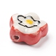 Handmade Porcelain Flower Poached Eggs Beads(PORC-J008-02)-5