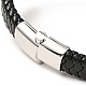 304 Stainless Steel Lion Beaded Bracelet(BJEW-E009-07AS)-3