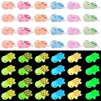 48Pcs 6 Colors Luminous Resin Turtle Display Decoration, Glow in the Dark Ornaments, Mixed Color, 32.5x20.5x13.5mm, 8pcs/color(JX881A)