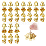 Iron Bell Charms, Golden, 10.5x12mm, Hole: 1.8mm(HJEW-WH0063-001G-04)