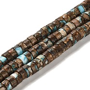 Synthetic Regalite/Imperial Jasper/Sea Sediment Jasper Beads Strands, Dyed, Disc, Heishi Beads, 6x3mm, Hole: 1mm, about 120pcs/strand, 16.06 inch(40.8cm)(G-F765-N01-02)