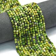 Natural Seraphinite Beads Strands, Energy Prism Cut Double Terminated Point Beads, Faceted Bicone, 4x4.5mm, Hole: 0.4mm, about 83pcs/strand, 14.96''(38cm)(G-A260-A15-01)