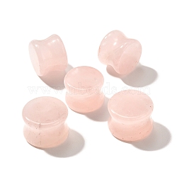 Natural Rose Quartz Ear Plugs Gauges, Tunnel Ear Expander for Men and Women, 18x12mm(G-I359-12C)