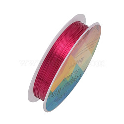 Copper Jewelry Wire, Long-Lasting Plated, Crimson, 24 Gauge, 0.5mm, about 26.24 Feet(8m)/roll(CWIR-CW0.5mm-27)