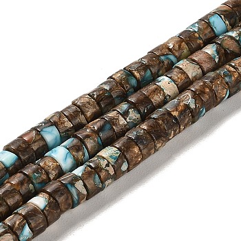 Synthetic Regalite/Imperial Jasper/Sea Sediment Jasper Beads Strands, Dyed, Disc, Heishi Beads, 6x3mm, Hole: 1mm, about 120pcs/strand, 16.06 inch(40.8cm)