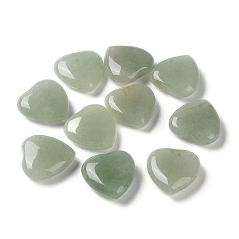 Natural Green Aventurine Heart Palm Stones, Crystal Pocket Stone for Reiki Balancing Meditation Home Decoration, 20.5x20x7mm