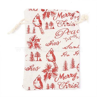 Christmas Theme Cotton Fabric Cloth Bag(ABAG-H104-B10)-3