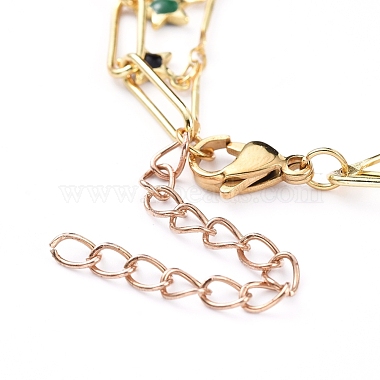 Brass Enamel Double Layer Necklaces(NJEW-JN02831-02)-3