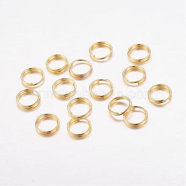 Golden Round Iron Split Rings