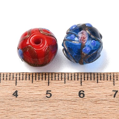 Handmade Gold Sand Lampwork Beads(LAMP-K048-02)-3