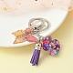 Resin Letter & Acrylic Butterfly Charms Keychain(KEYC-YW00001-19)-1