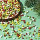 4 Farben Weihnachten 6/0 runde Glasperlen(SEED-X0058-03C)-5