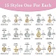 15pcs 15 Styles Alloy Charms(ZIRC-YW0001-11)-2