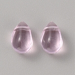 5Pcs Glass Pendants, Teardrop Charms, Lavender, 9x5.5x4.5mm, Hole: 1mm(GLAA-TAC0023-01A)