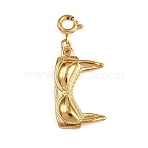 304 Stainless Steel Pendant Decorations, Underwear Shapes, Spring Clasps Charms, Golden, 34mm(STAS-L296-08G-01)