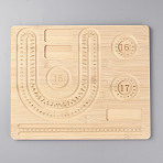 Rectangle Wood Bracelet Design Boards, for Beaded Bracelet Necklace Jewelry Making, BurlyWood, 34.5x28.3x1.05cm(TOOL-YWC0003-03A)