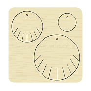 Wood Cutting Dies, with Steel, for DIY Scrapbooking/Photo Album, Decorative Embossing DIY Paper Card, Round, Geometric Pattern, 10x10x2.4cm(DIY-WH0169-60)
