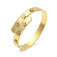 304 Stainless Steel Pave Crystal Rhinestone Hollow Out Hinged Bangles for Women, Golden, 3/8~3/4 inch(0.9~1.8cm), Inner Diameter: 2-3/8x1-7/8 inch(6x4.95cm)(BJEW-D044-06B-01G)
