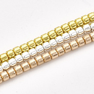 Electroplate Non-magnetic Synthetic Hematite Beads Strands, Column, Mixed Color, 2.5x2mm, Hole: 0.8mm, about 189pcs/strand, 16.1 inch(G-T114-33)