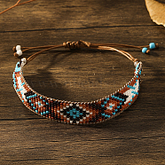 Bohemian Style Geometric Glass Seed Bead Handmade Bracelet for Women, Colorful(HL6362-1)