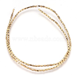 Electroplate Non-magnetic Synthetic Hematite Beads Strands, Cuboid, Antique Bronze Plated, 2~3x1~1.5mm, Hole: 0.5mm, about 48~52pcs/strand, 15.7 inch(40cm)(G-I208-21-E)