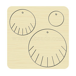 Wood Cutting Dies, with Steel, for DIY Scrapbooking/Photo Album, Decorative Embossing DIY Paper Card, Round, Geometric Pattern, 10x10x2.4cm(DIY-WH0169-60)