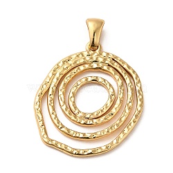 304 Stainless Steel Pendants, Multi Ring Charms, Golden, 29x24x2mm, Hole: 6x2.5mm(STAS-L272-010G)