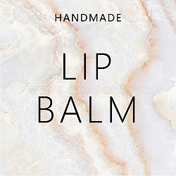 Custom Lip Balm DIY Label Sticker, Coated Paper Paster, Self-Adhesive Stickers, Square with Word, Marble Pattern, 5x5cm(DIY-WH0332-098)