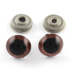 Craft Plastic Doll Eyes Stuffed Toy Eyes, Safety Eyes, Coconut Brown, 16mm(X-DIY-R039-16mm)