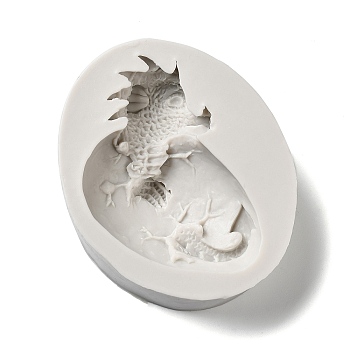 Epoxy Resin Casting Molds, Dragon Food Grade Silicone Molds, Gray, 80x66x19mm, Inner Diameter: 68x46mm