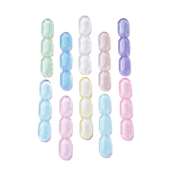 Acrylic Cabochons, DIY Hair Accessories, Rectangle, 58x11x5.5mm